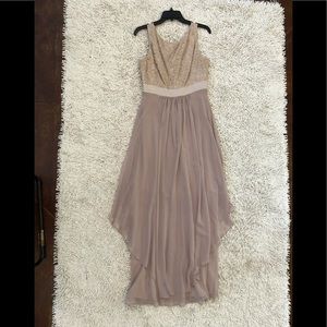 Eliza J gown. Blush color